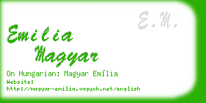 emilia magyar business card